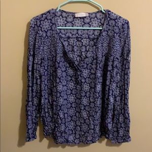 Medium Blue Patterned Top